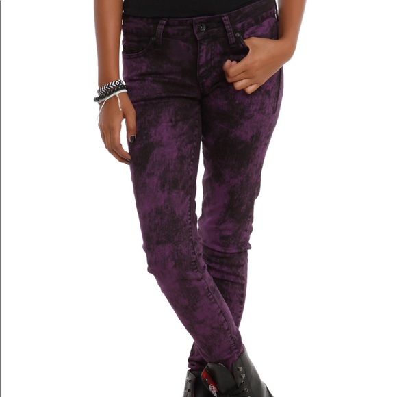 skinny jeans purple